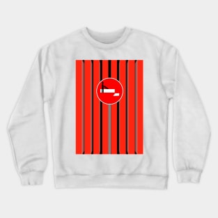 SAWN-OFF cartoon NO ENTRY in red and white Crewneck Sweatshirt